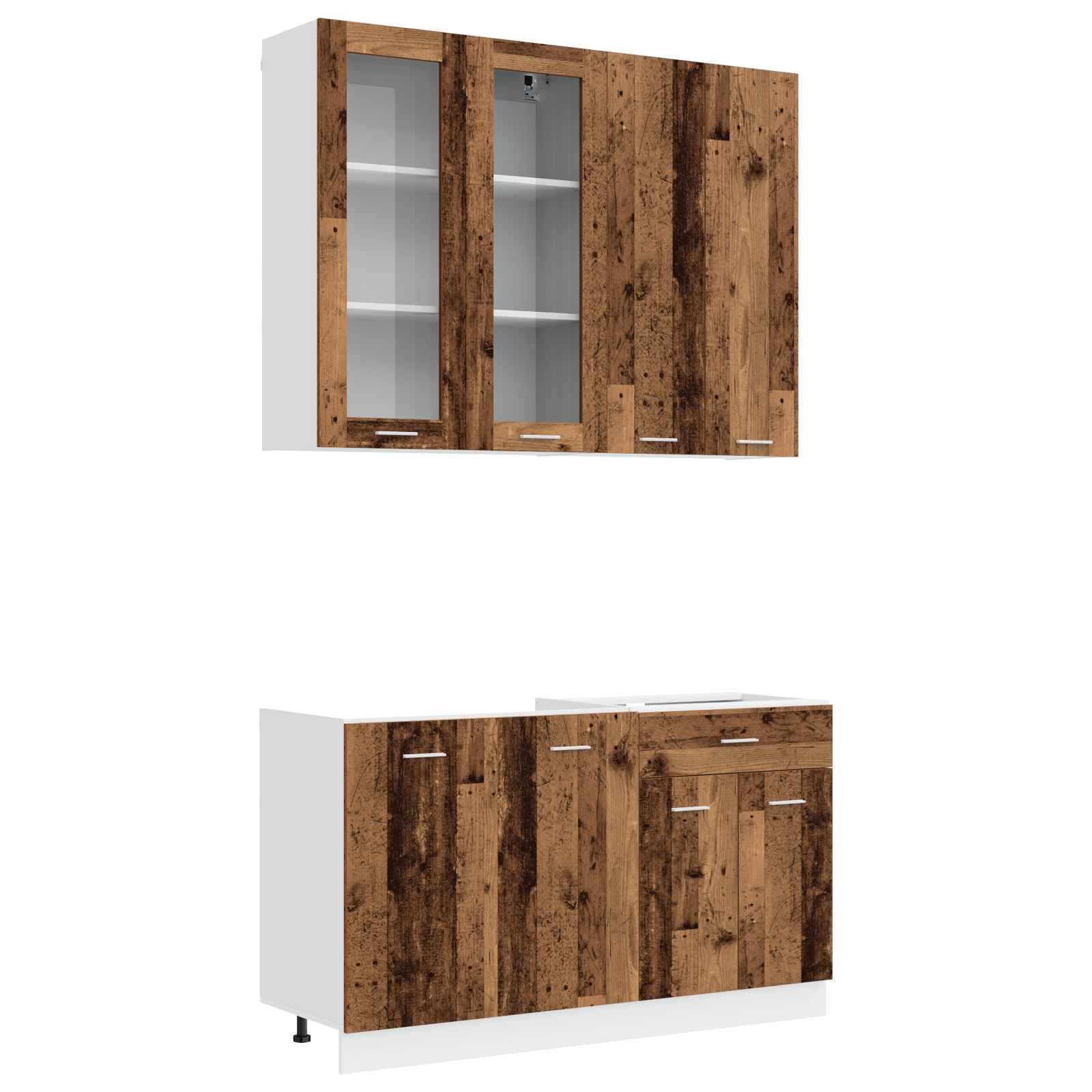 Keittiö Yksikkö LYON 4 pcs Vanha puu Tekninen puu - Image 2