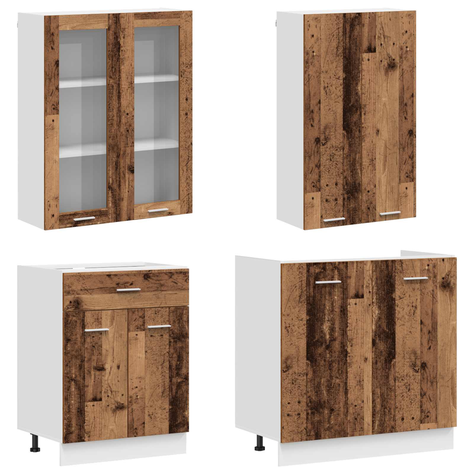 Keittiö Yksikkö LYON 4 pcs Vanha puu Tekninen puu - Image 3