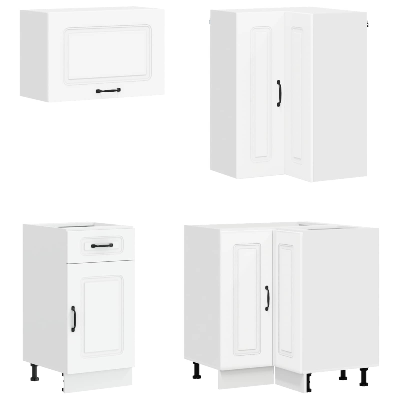 Keittiö Yksikkö KALMAR 8 pcs valkoinen Tekninen puu - Image 4