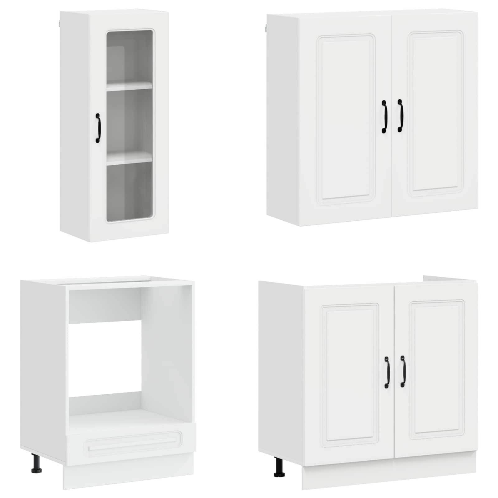 Keittiö Yksikkö KALMAR 8 pcs Korkeakiiltoinen valkoinen - Image 3