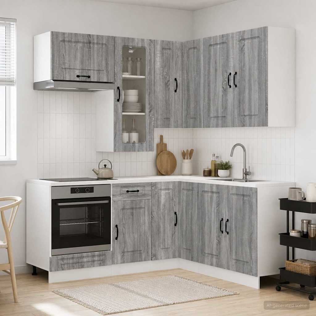 Keittiö Yksikkö KALMAR 8 pcs Harmaa Sonoma Tekninen puu