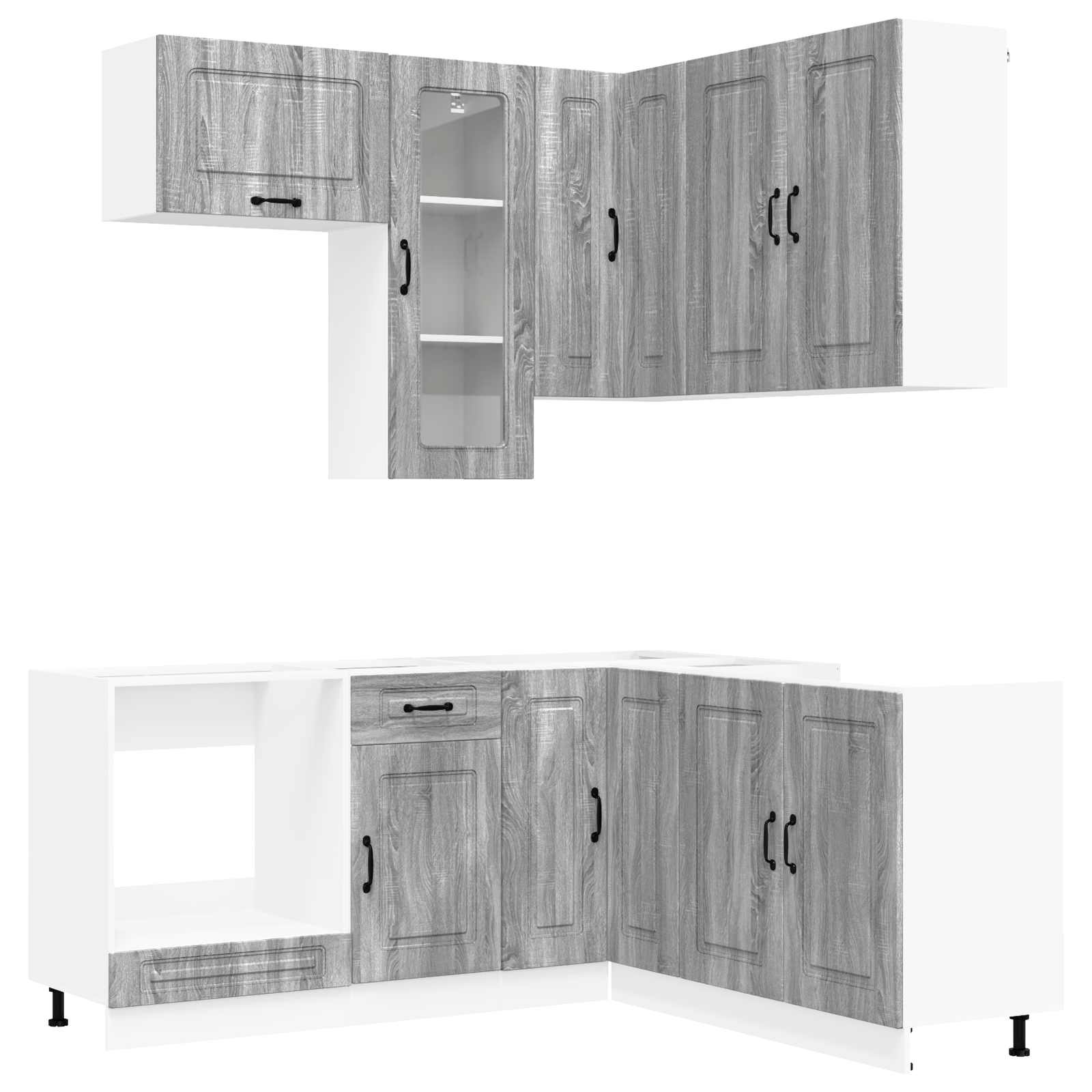 Keittiö Yksikkö KALMAR 8 pcs Harmaa Sonoma Tekninen puu - Image 2