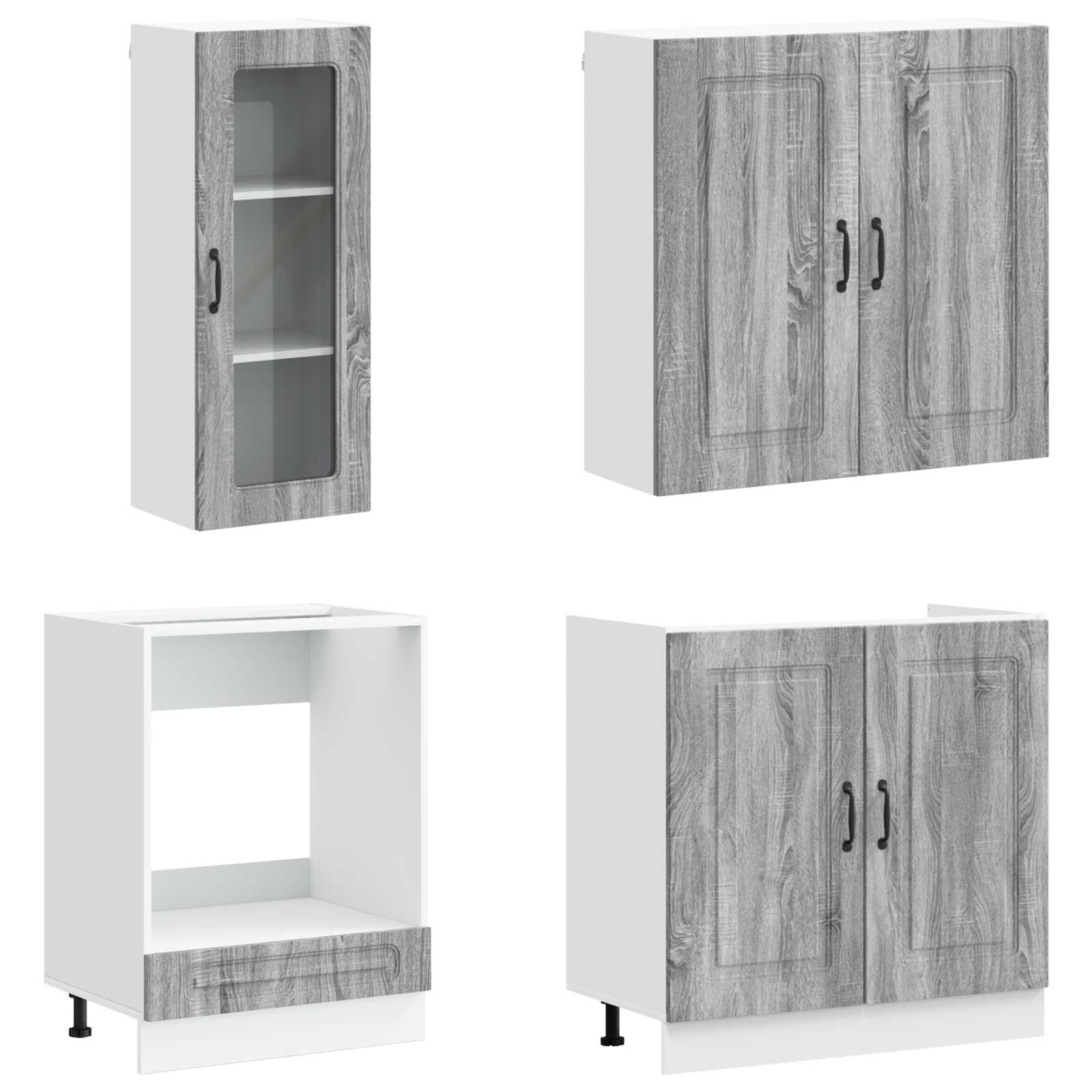 Keittiö Yksikkö KALMAR 8 pcs Harmaa Sonoma Tekninen puu - Image 3