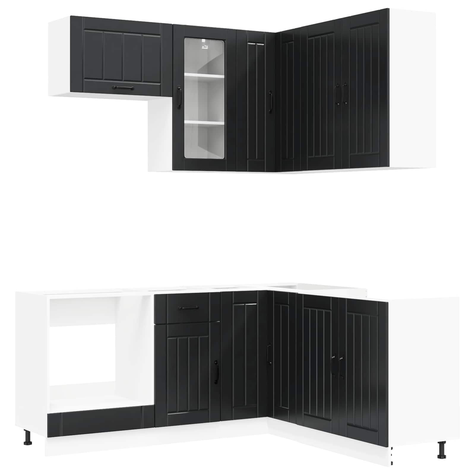 Keittiö Yksikkö LUCCA 8 pcs Musta Tekninen puu - Image 2