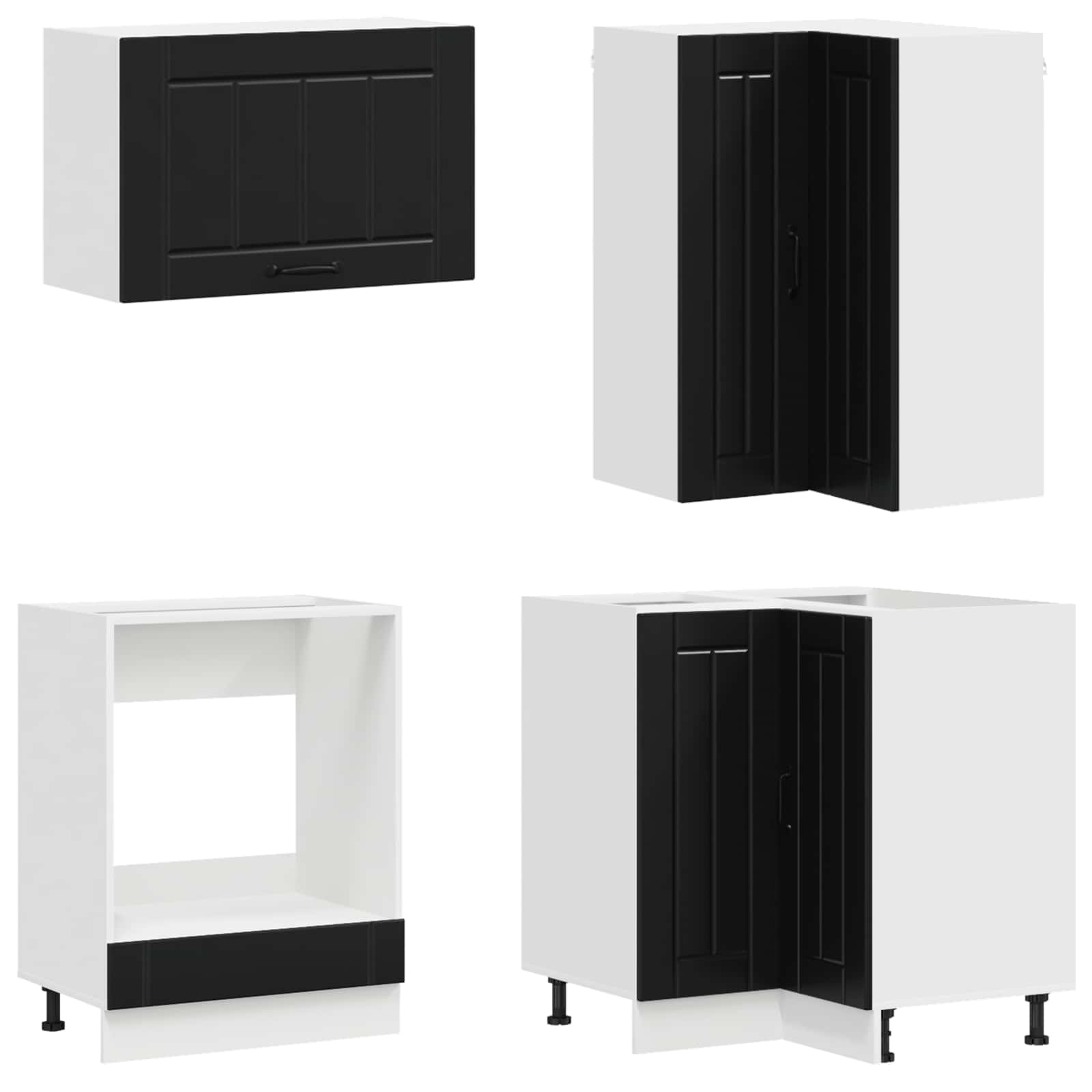 Keittiö Yksikkö LUCCA 8 pcs Musta Tekninen puu - Image 4