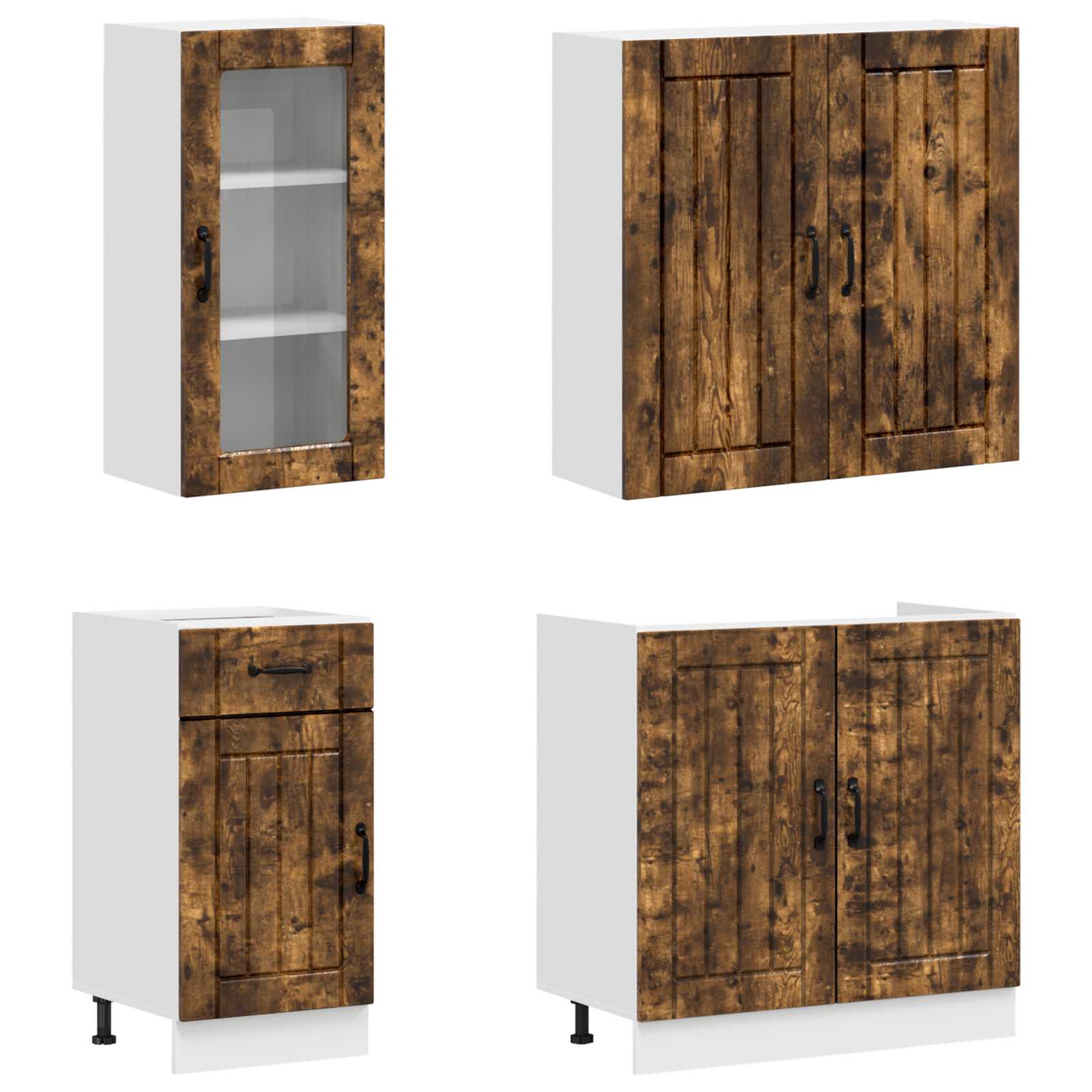 Keittiö Yksikkö LUCCA 8 pcs Savutammi Tekninen puu - Image 3