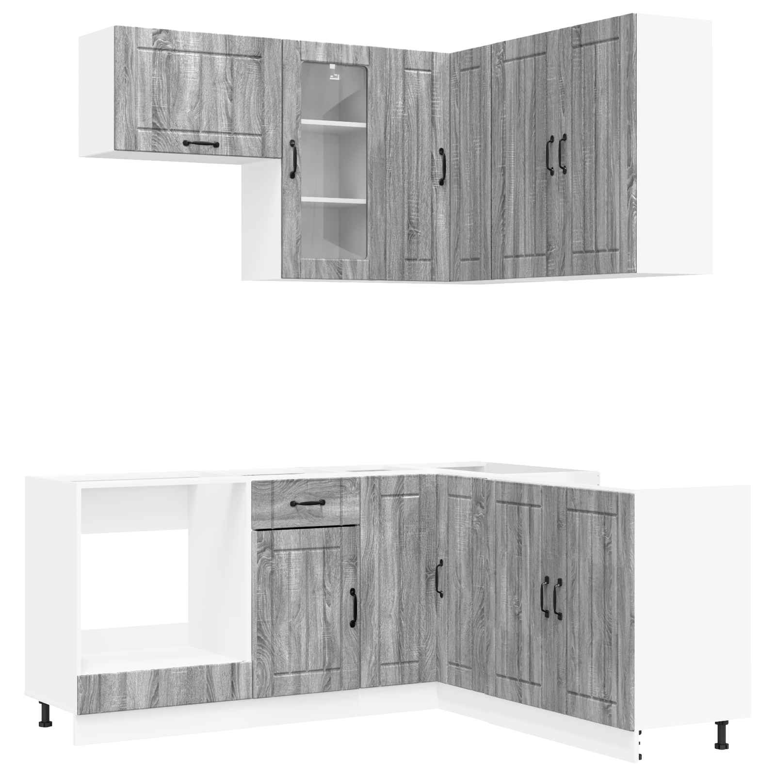 Keittiö Yksikkö LUCCA 8 pcs Harmaa Sonoma Tekninen puu - Image 2
