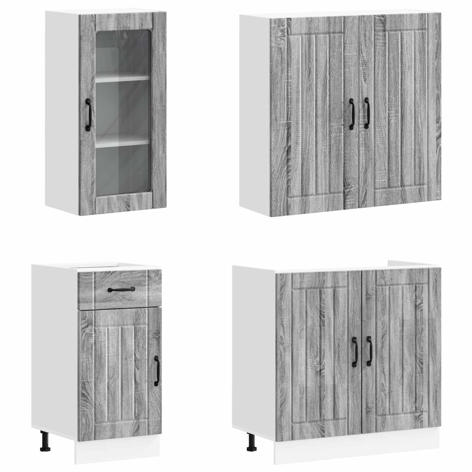 Keittiö Yksikkö LUCCA 8 pcs Harmaa Sonoma Tekninen puu - Image 3