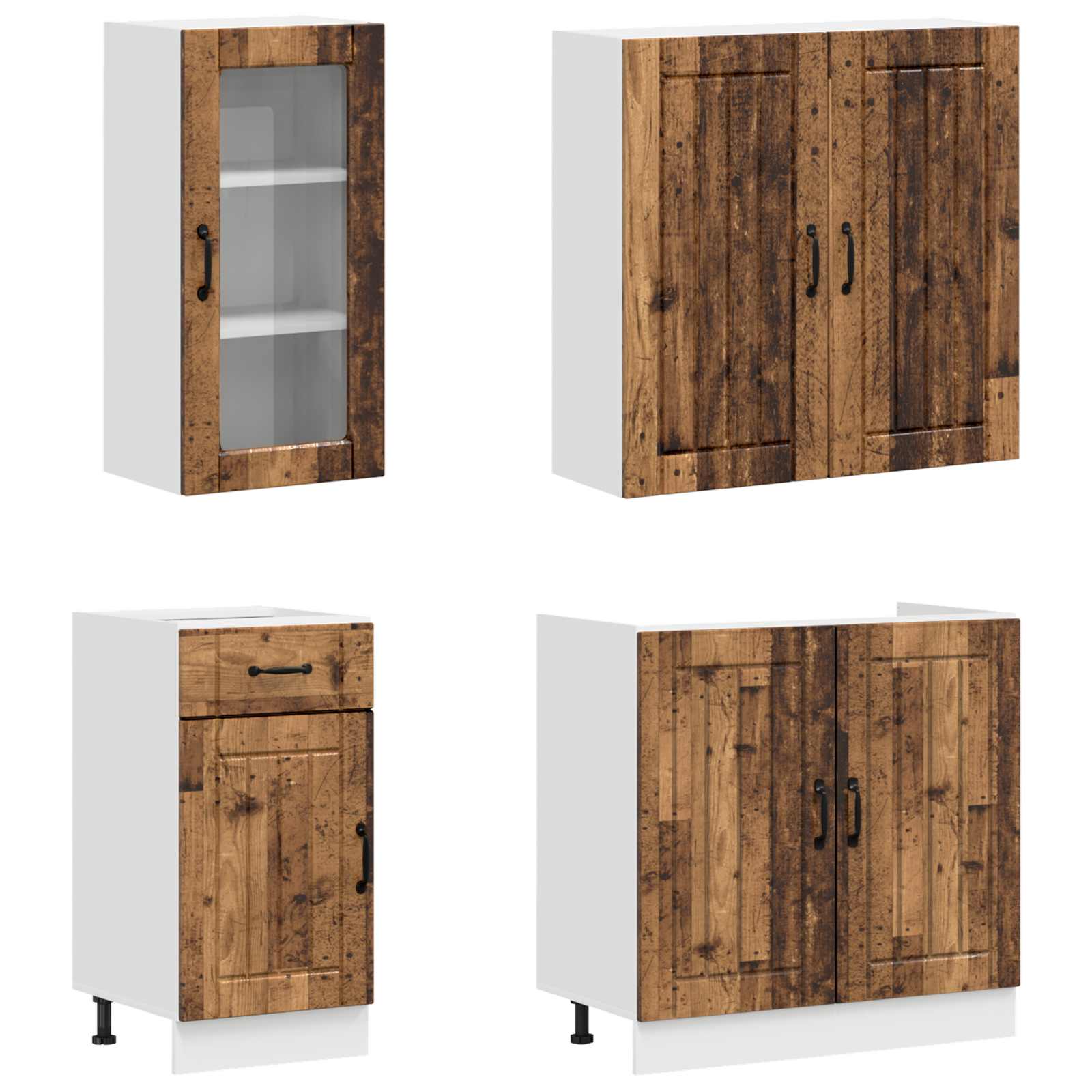 Keittiö Yksikkö LUCCA 8 pcs Vanha puu Tekninen puu - Image 3