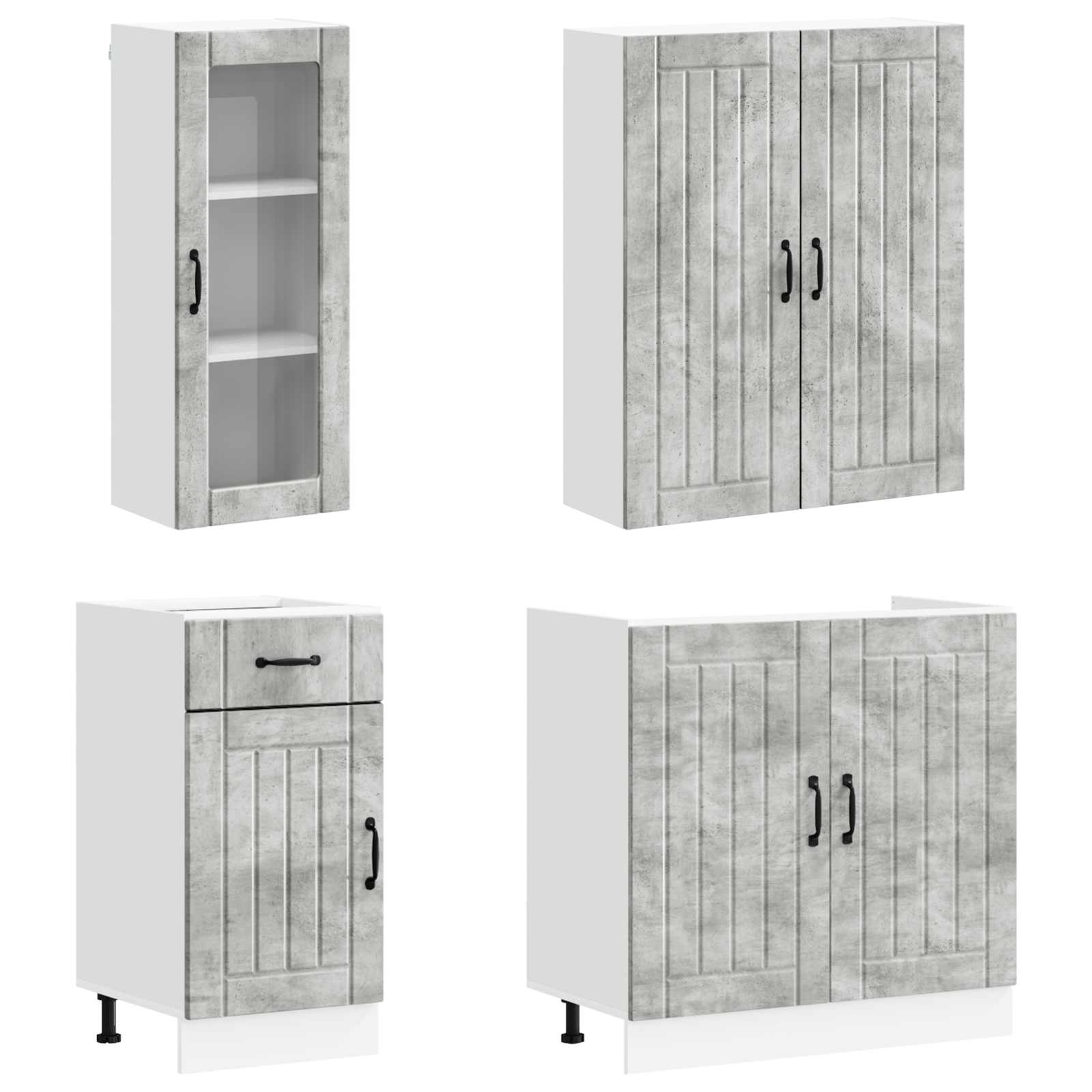 Keittiö Yksikkö LUCCA 8 pcs Betoninharmaa Tekninen puu - Image 3