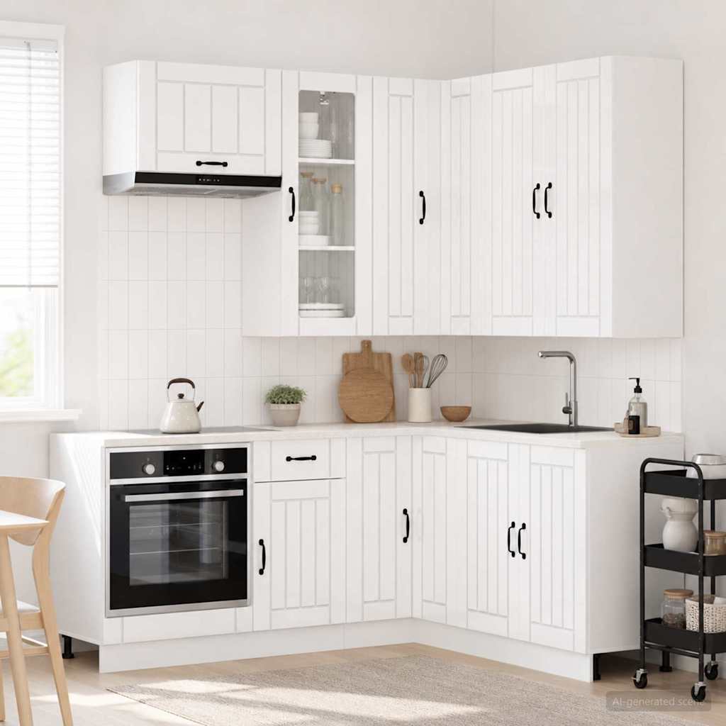 Köök üksus LUCCA 8 pcs Kõrgläikega valge Tehispuit