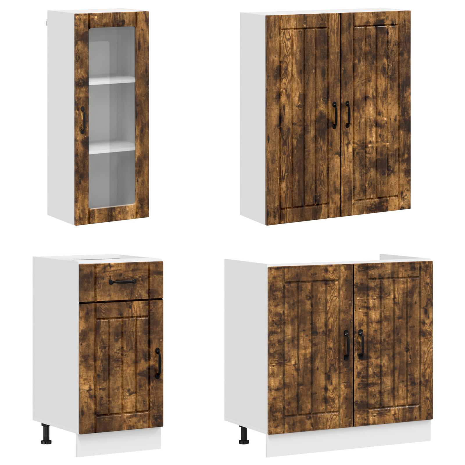 Keittiö Yksikkö LUCCA 8 pcs Savutammi Tekninen puu - Image 3