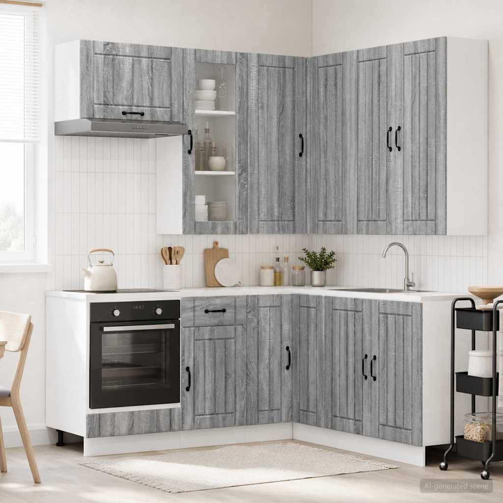 Keittiö Yksikkö LUCCA 8 pcs Harmaa Sonoma Tekninen puu
