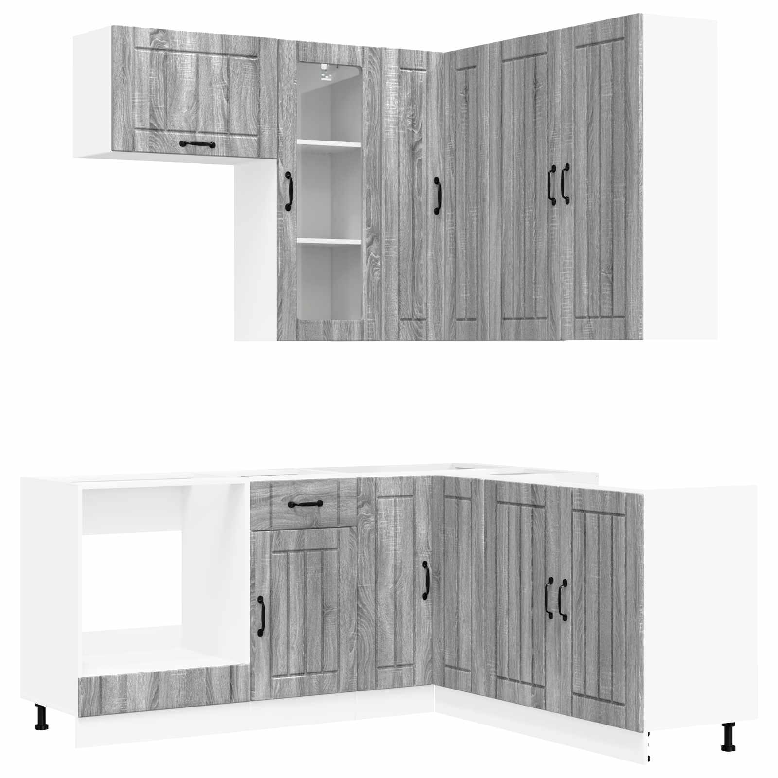 Keittiö Yksikkö LUCCA 8 pcs Harmaa Sonoma Tekninen puu - Image 2