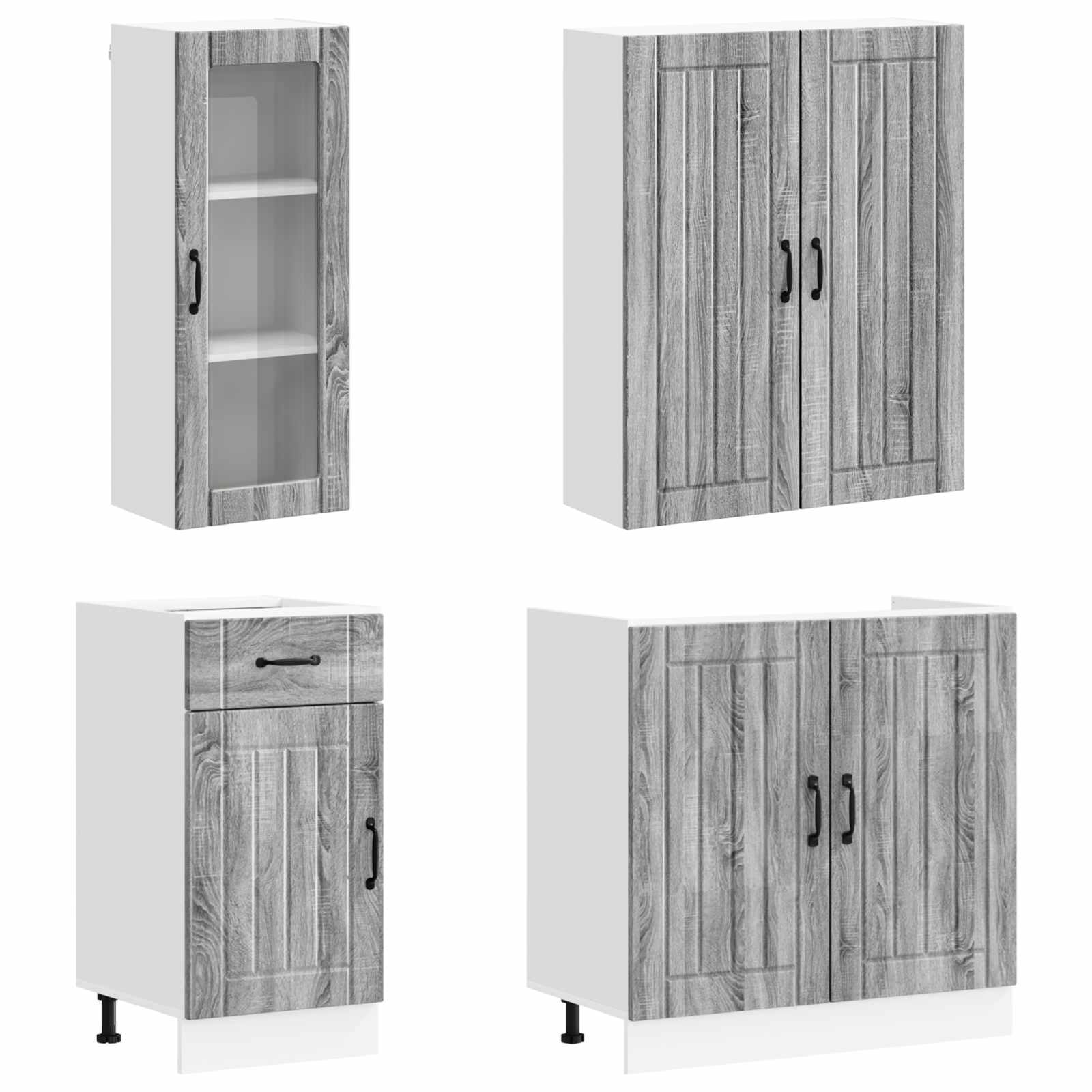 Keittiö Yksikkö LUCCA 8 pcs Harmaa Sonoma Tekninen puu - Image 3