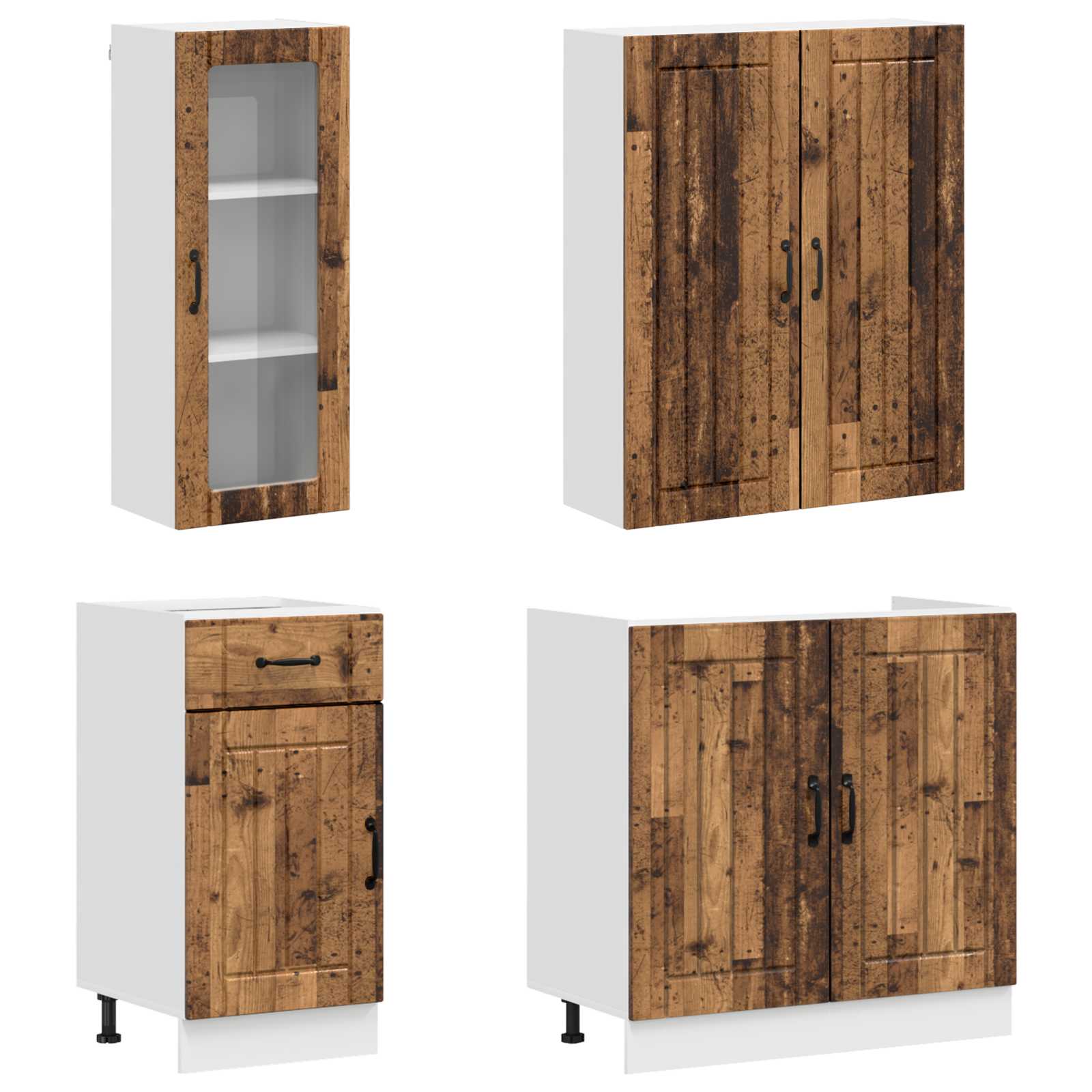 Keittiö Yksikkö LUCCA 8 pcs Vanha puu Tekninen puu - Image 3