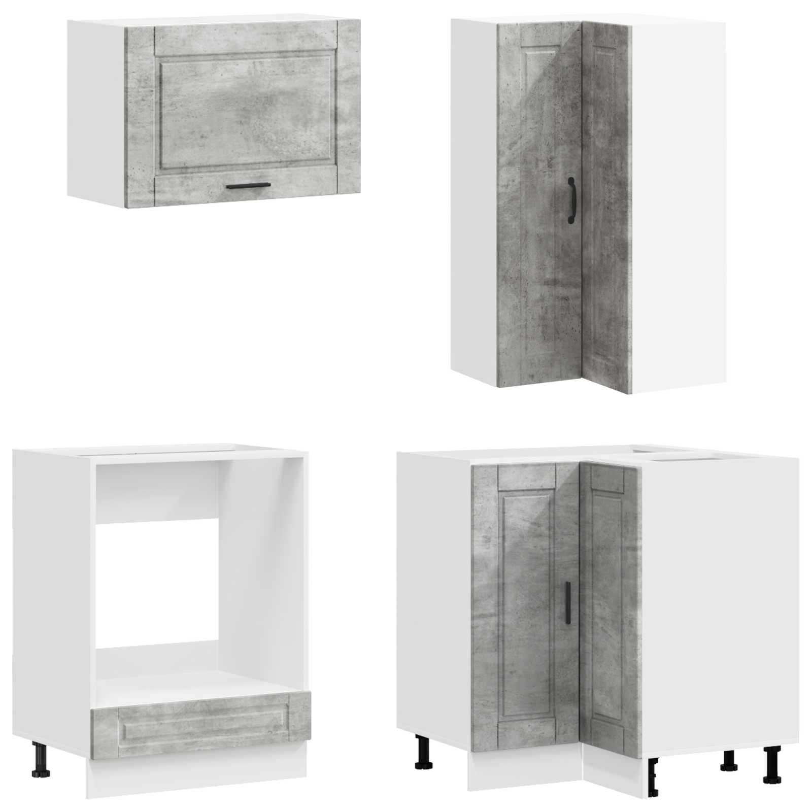 Keittiö Yksikkö PORTO 8 pcs Betoninharmaa Tekninen puu - Image 4