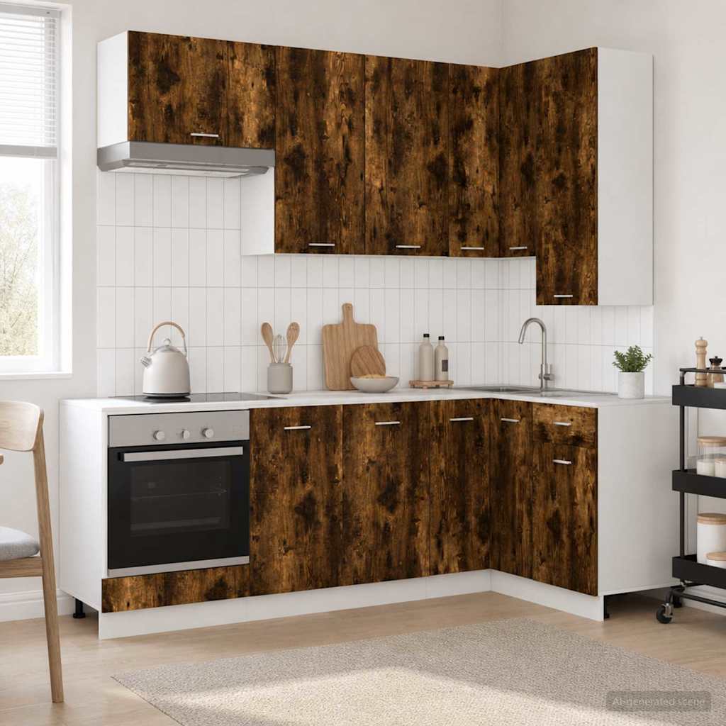 Keittiö Yksikkö LYON 8 pcs Savutammi Tekninen puu