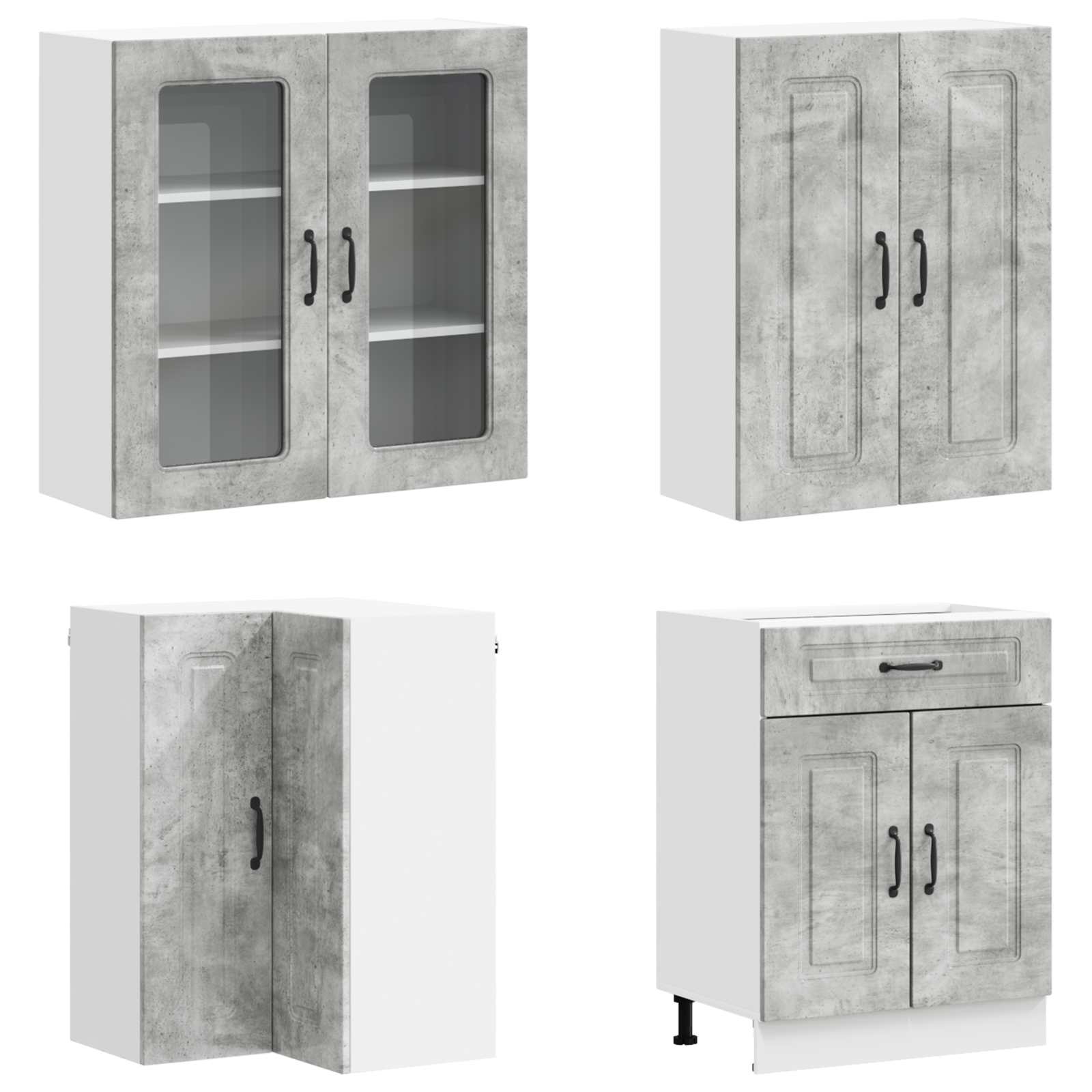 Keittiö Yksikkö KALMAR 8 pcs Betoninharmaa Tekninen puu - Image 3