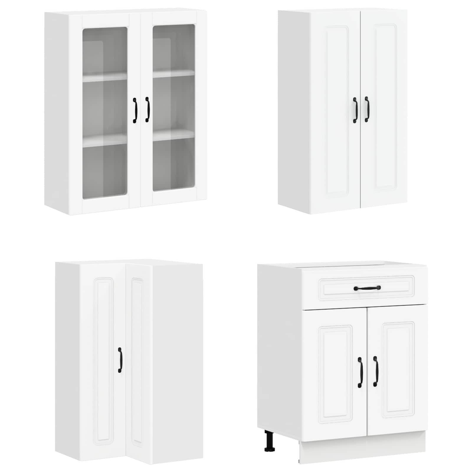 Keittiö Yksikkö KALMAR 8 pcs valkoinen Tekninen puu - Image 3