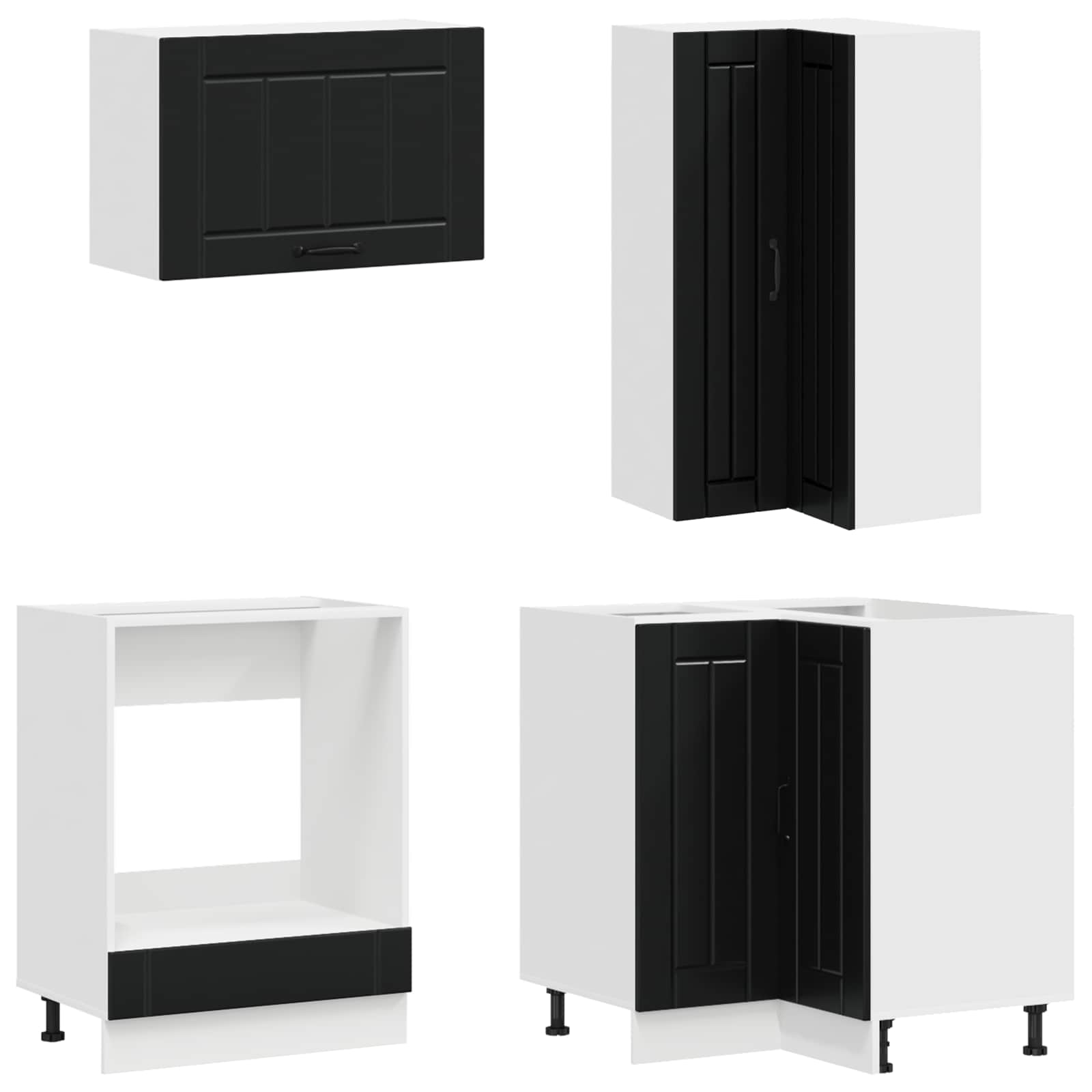 Keittiö Yksikkö LUCCA 8 pcs Musta Tekninen puu - Image 4