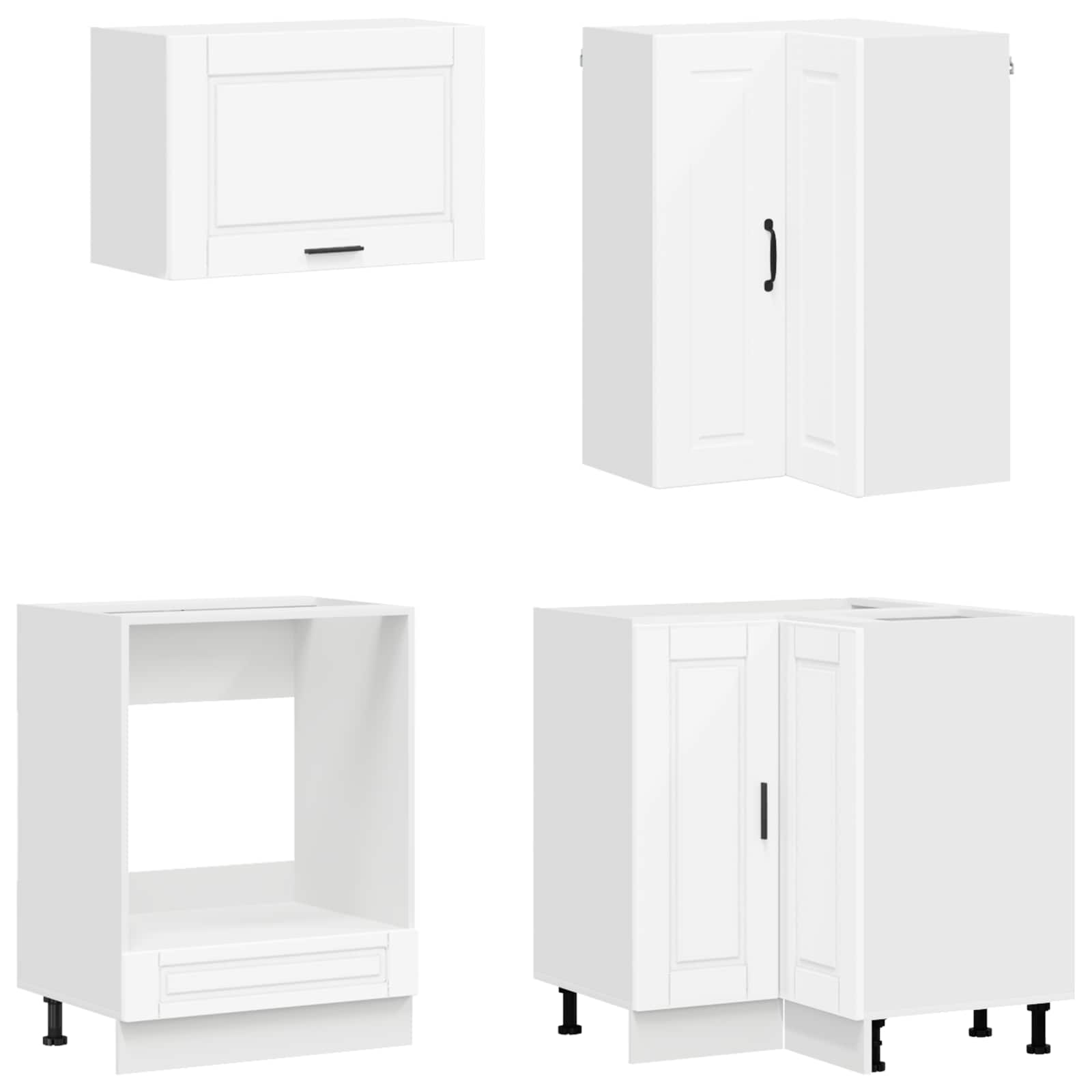 Keittiö Yksikkö PORTO 8 pcs valkoinen Tekninen puu - Image 4