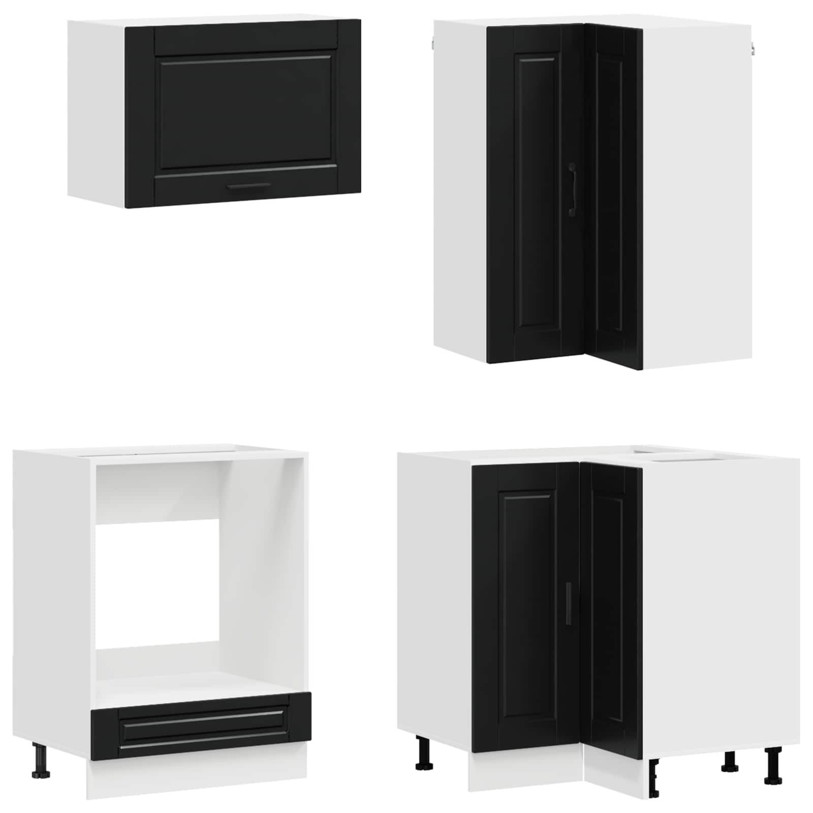 Keittiö Yksikkö PORTO 8 pcs Musta Tekninen puu - Image 4