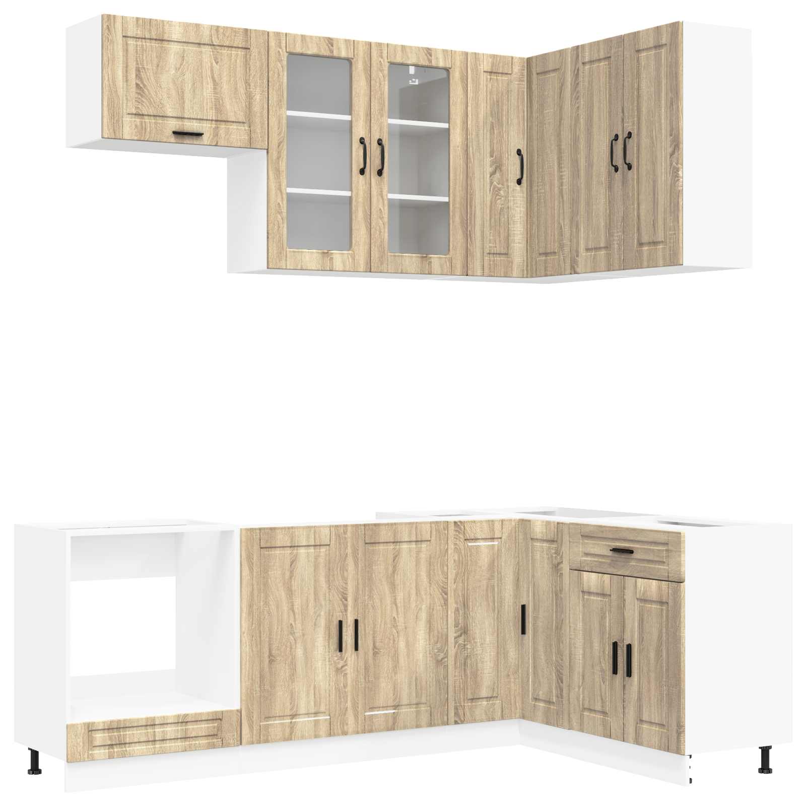 Keittiö Yksikkö PORTO 8 pcs Sonoma-tammi Tekninen puu - Image 2