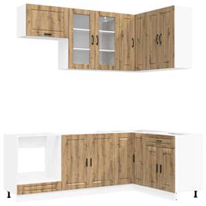 vidaXL K&ouml;&ouml;k &uuml;ksus PORTO 8 tk Artisan tamm Tehispuit