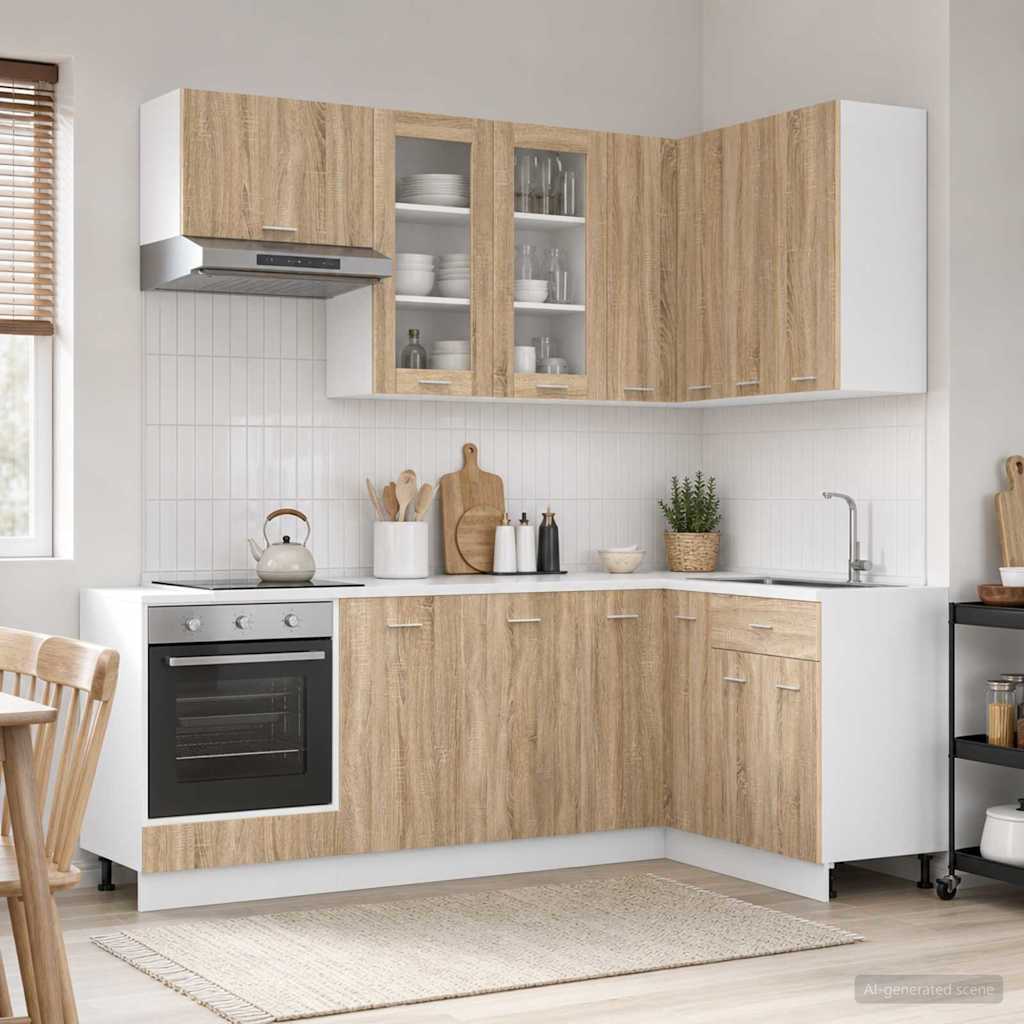 Keittiö Yksikkö LYON 8 pcs Sonoma-tammi Tekninen puu