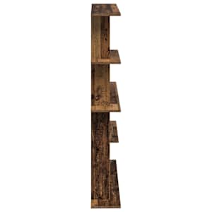 Nástěnná polička Staré dřevo 102 x 20 x 130 cm Kompozitní dřevo - obrázek 4