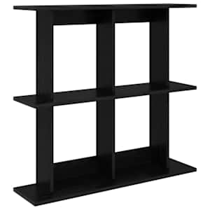 vidaXL Seinariiul Seinale kinnitav Must tamm 100 x 20 x 75 cm