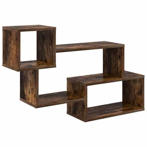 vidaXL Ujuv riiul Seinale kinnitav Suitsutatud tamm 87 x 20 x 55 cm