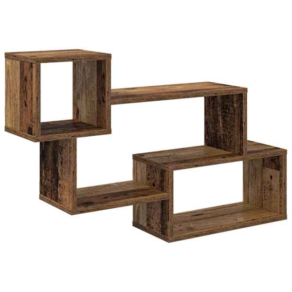 vidaXL Ujuv riiul Seinale kinnitav Vana puit 87 x 20 x 55 cm Tehispuit