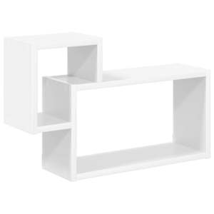 vidaXL Seinariiul Seinale kinnitav Valge 55 x 15 x 35 cm Tehispuit