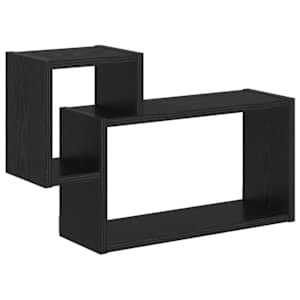 vidaXL Seinariiul Seinale kinnitav Must tamm 55 x 15 x 35 cm Tehispuit