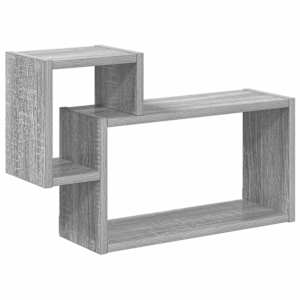 Stenska polica Montaža za steno Siva Sonoma 55 x 15 x 35 cm