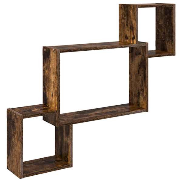 vidaXL Seinariiul Seinale kinnitav Suitsutatud tamm 91,5 x 15 x 76 cm