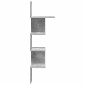 Nástěnná polička Nástěnná montáž Betonově šedá 32 x 21 x 107 cm - obrázek 4