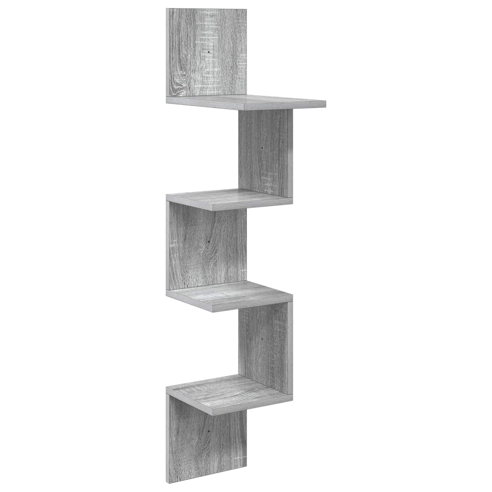 vidaXL Raft de perete Montare pe perete Gri 32 x 21 x 107 cm