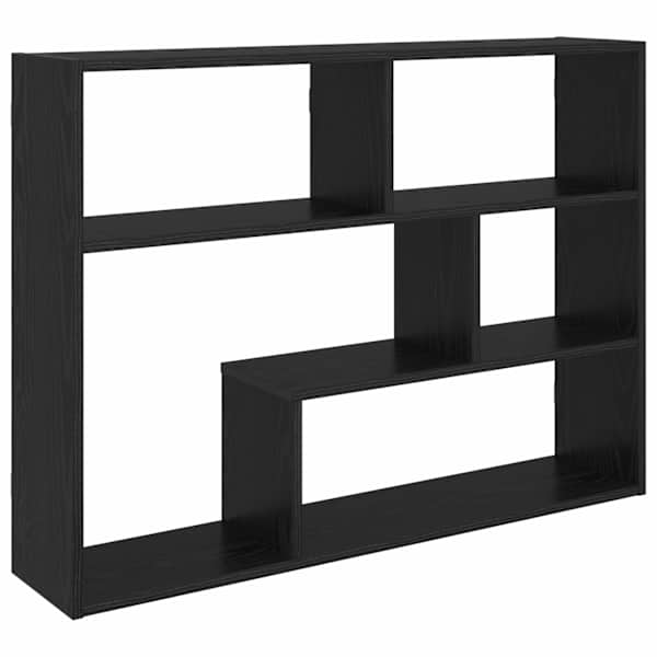 vidaXL Seinariiul Seinale kinnitav Must tamm 95 x 20 x 69,5 cm