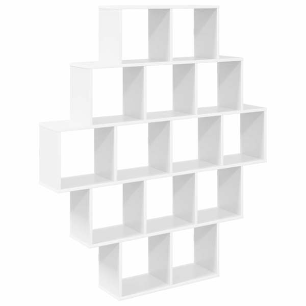 vidaXL Seinariiul Valge 120 x 20 x 136 cm Tehispuit