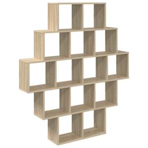 vidaXL Seinariiul Sonoma tamm 120 x 20 x 136 cm Tehispuit