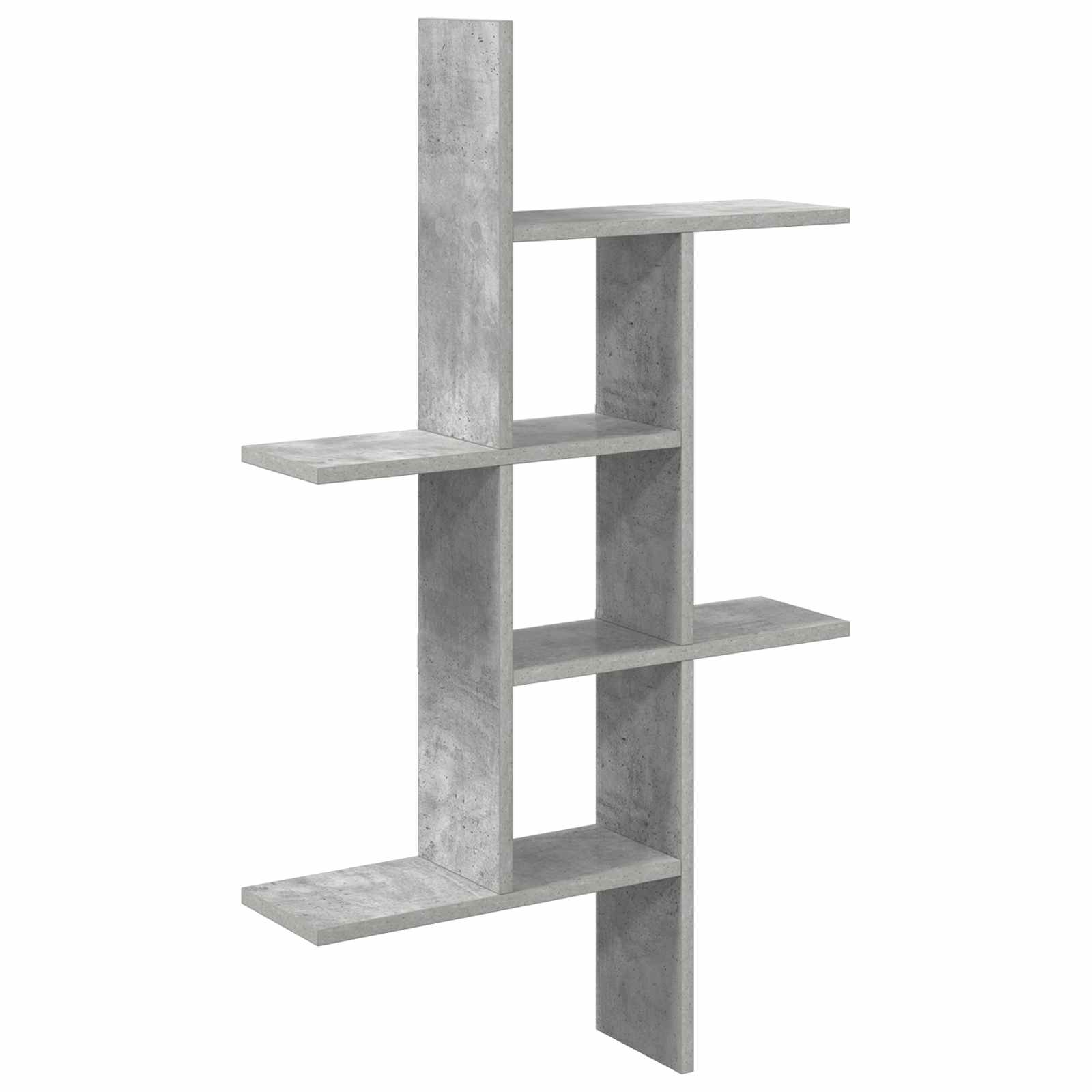 vidaXL Raft de perete Gri Beton 61 x 15 x 102 cm Lemn prelucrat