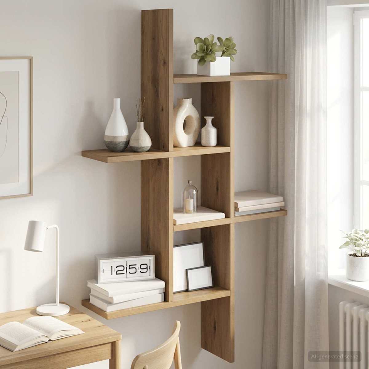 Væghylde 61 x 15 x 102 cm Konstrueret træ