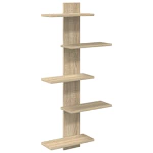 vidaXL Seina h&otilde;ljumine riiul Sonoma tamm 48,5 x 15 x 101 cm Tehispuit