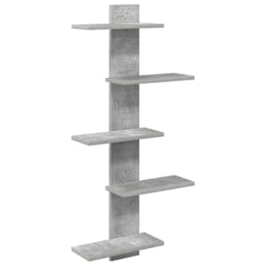 vidaXL Seina h&otilde;ljumine riiul Betoonhall 48,5 x 15 x 101 cm Tehispuit