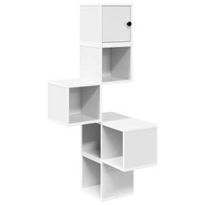 vidaXL Seina Nurgariiul Valge 48 x 48 x 120 cm Tehispuit