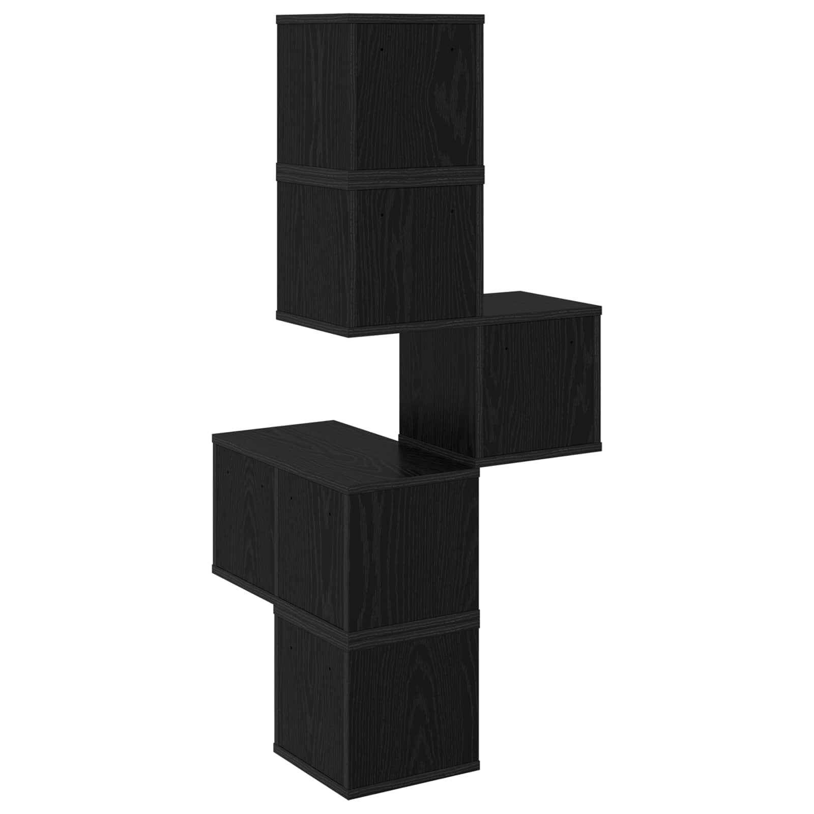 Wand-Eckregal Schwarze Eiche 48 x 48 x 120 cm Holzwerkstoff – Ansicht 6