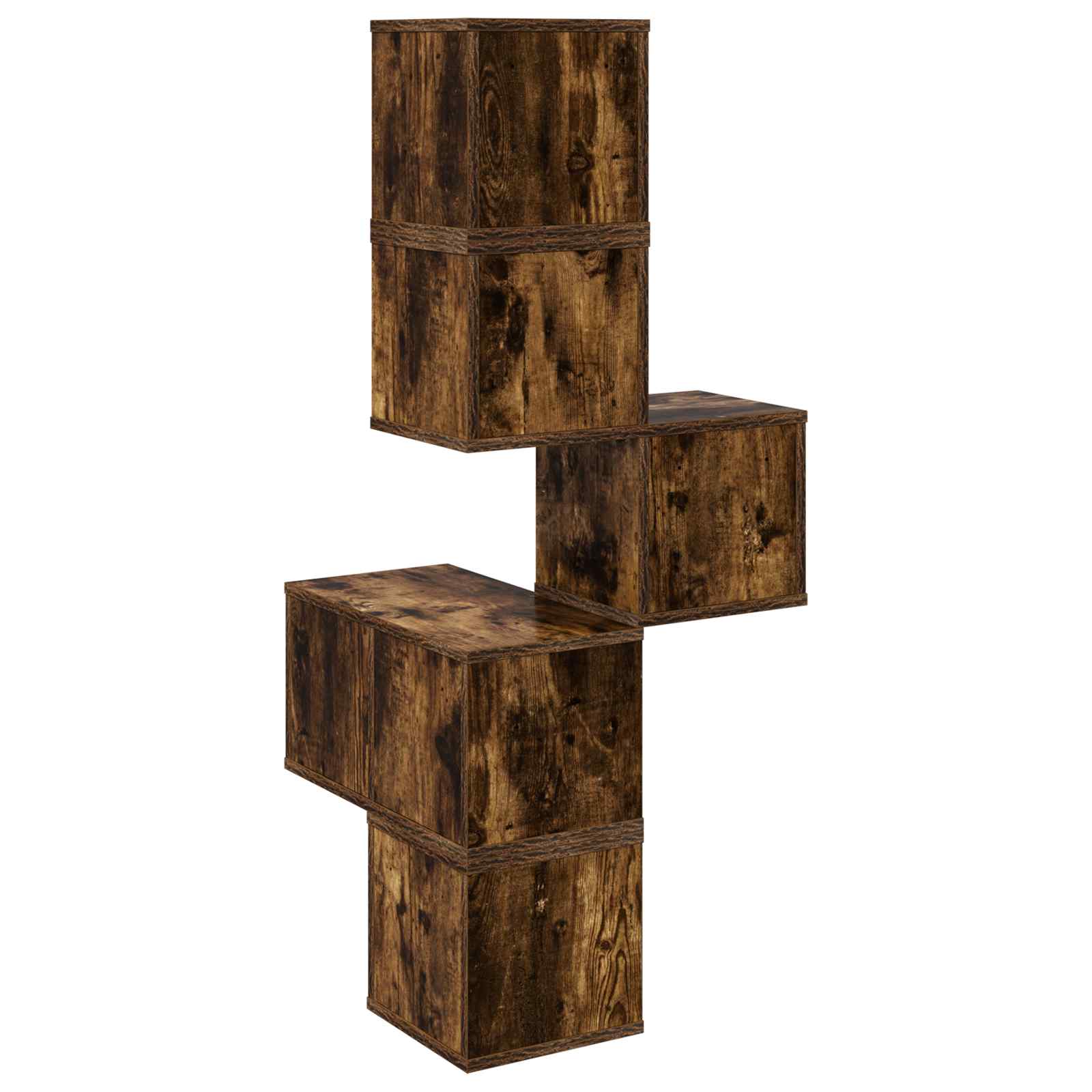 Wand-Eckregal Raucheiche 48 x 48 x 120 cm Holzwerkstoff – Ansicht 6